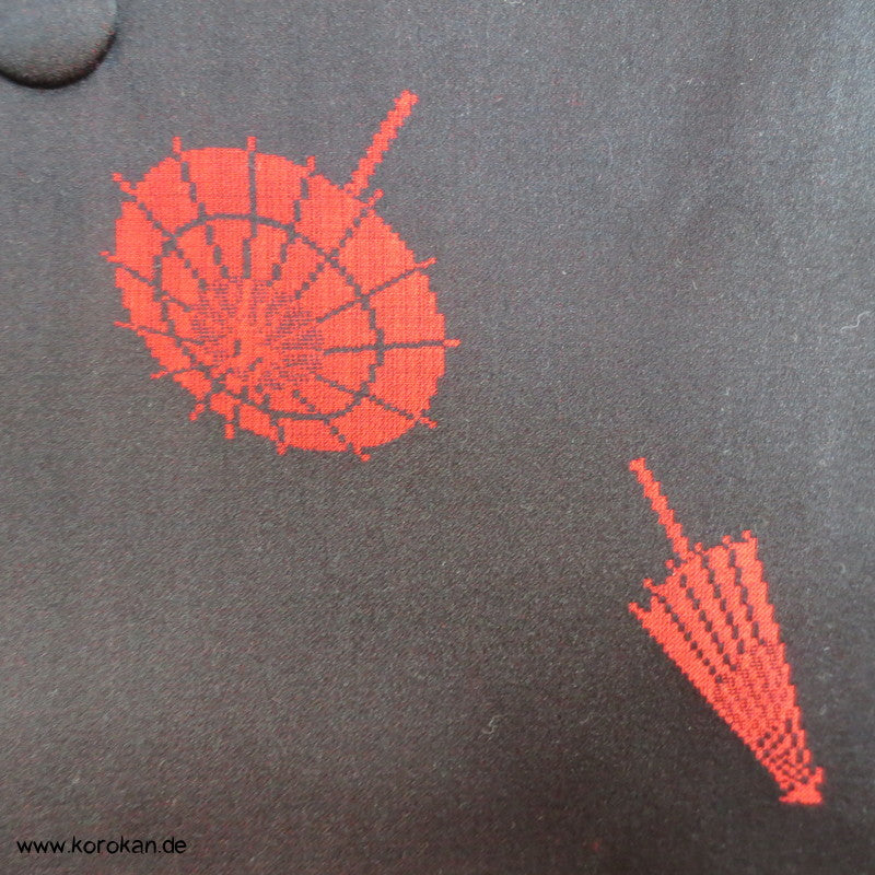 Seiden Satin eingewebte Bangasa Papierschirme Michiyuki Jacke