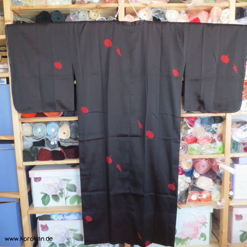 Seiden Satin eingewebte Bangasa Papierschirme Michiyuki Jacke