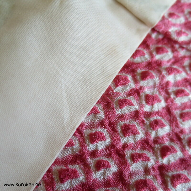 rosenroter Full Shibori Seiden Haori