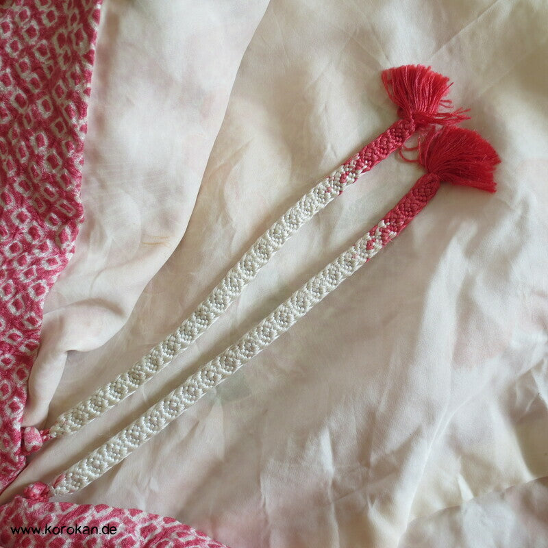 rosenroter Full Shibori Seiden Haori