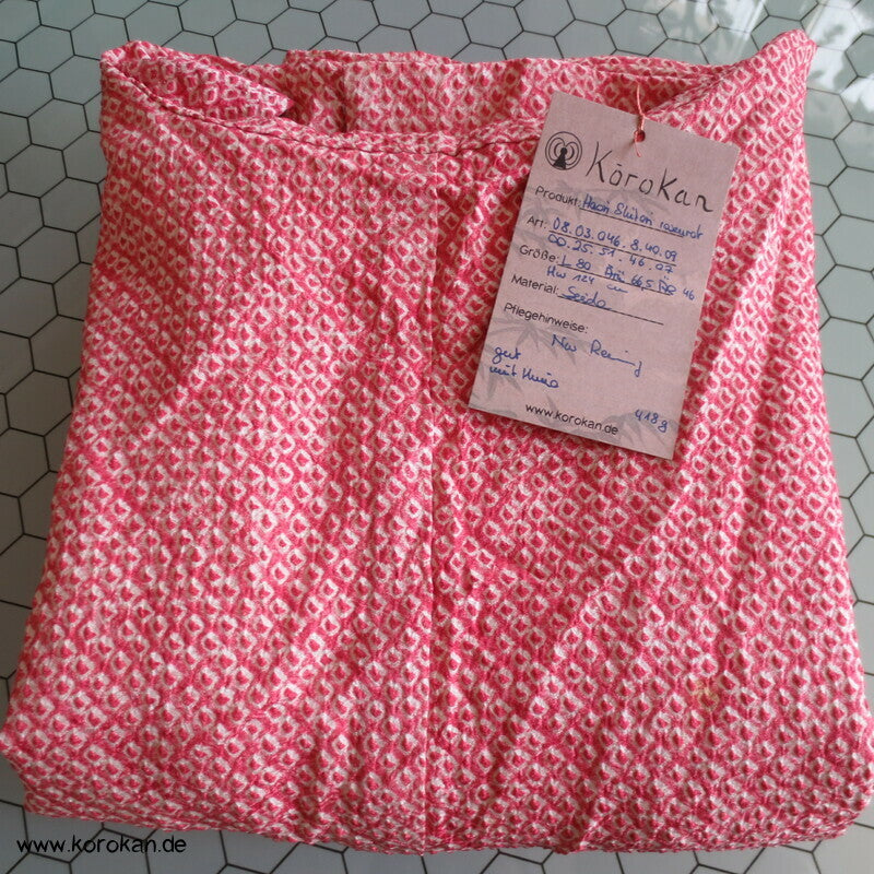 rosenroter Full Shibori Seiden Haori