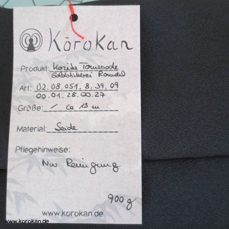 Tomesode Goldstickerei Kreise Seiden Karieba Kimono