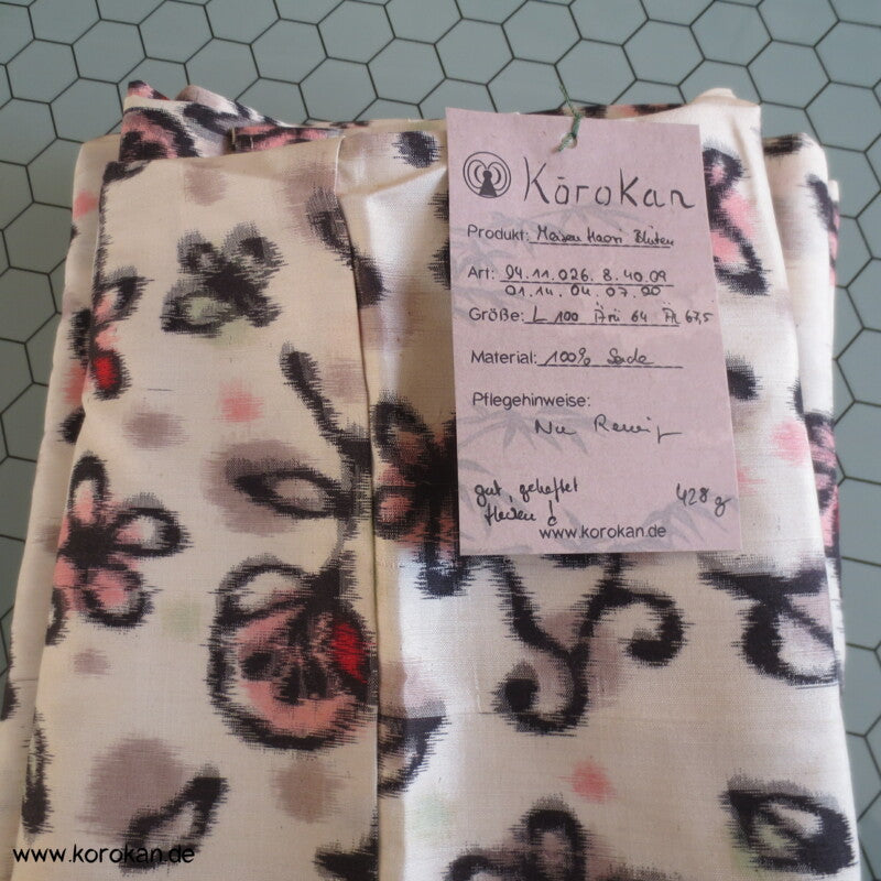 abstrakte Blumen Meisen Seiden Haori Kimono Jacke