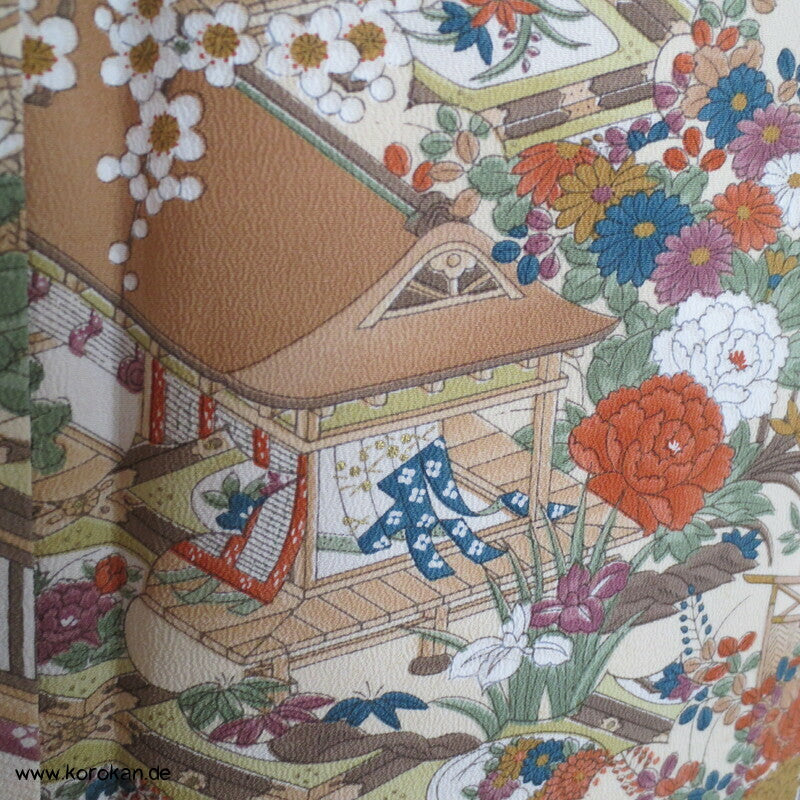 japanische Haus- und Gartenanlage Komon Kimono