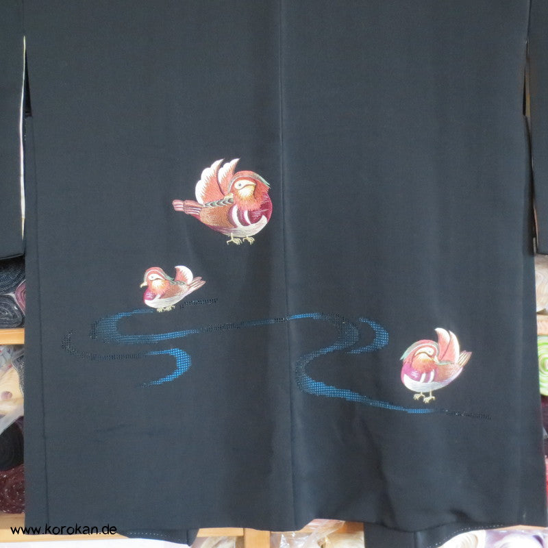 gestickte Mandarinenten, Durchbruchmuster Haori