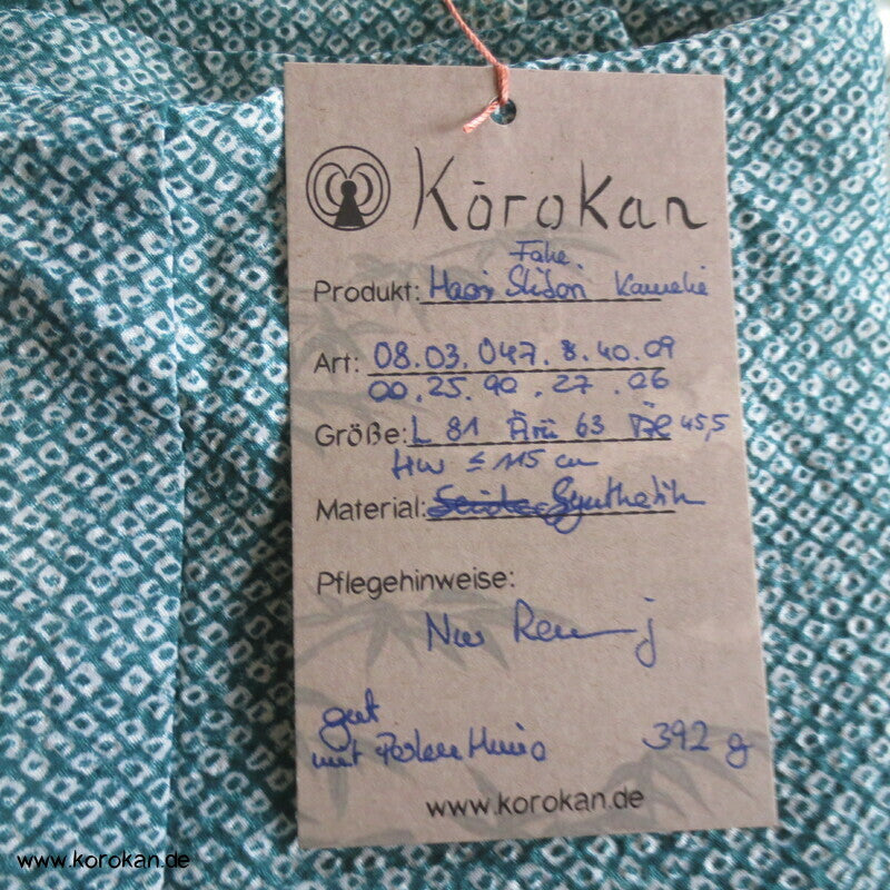 Fake Full Shibori Kamelien Haori mit Perlen Himo