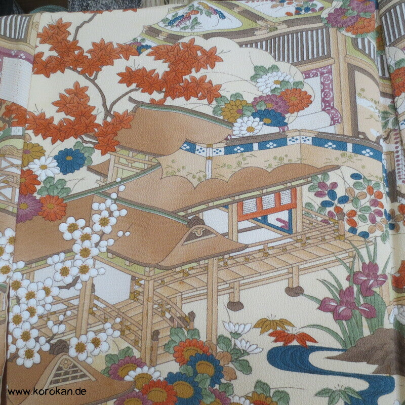 japanische Haus- und Gartenanlage Komon Kimono