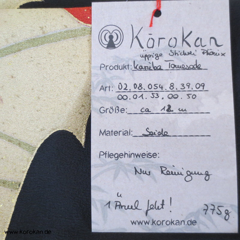 Tomesode üppige Stickerei mit Phönix Seide - Karieba