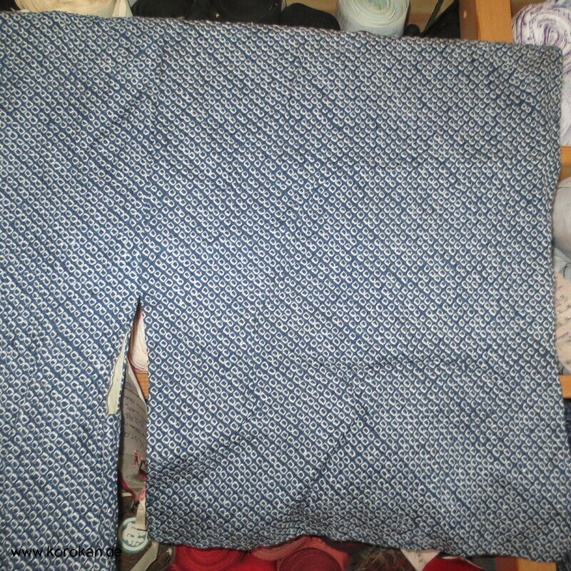 Full Shibori Seiden Haori mit Blätter Muster und Himo