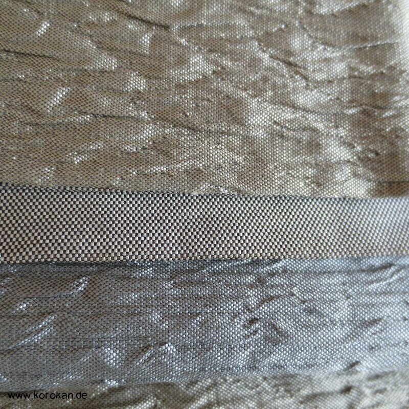 Flunder auf Seiden Matelassé Fukuro Obi Kimonogürtel