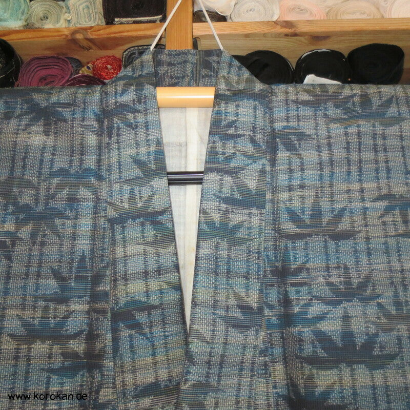 Bambus Kasuri Tsumugi Seiden Kimono