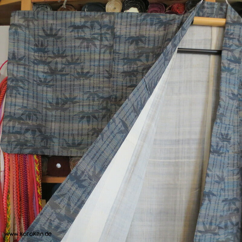 Bambus Kasuri Tsumugi Seiden Kimono
