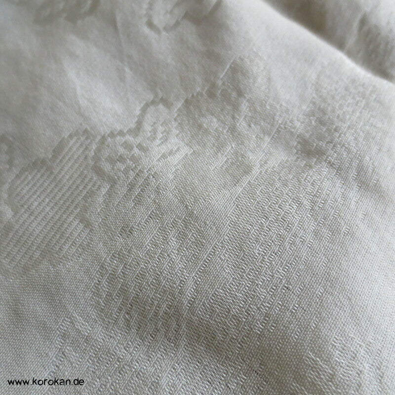 Full Shibori Seiden Haori mit Blätter Muster und Himo