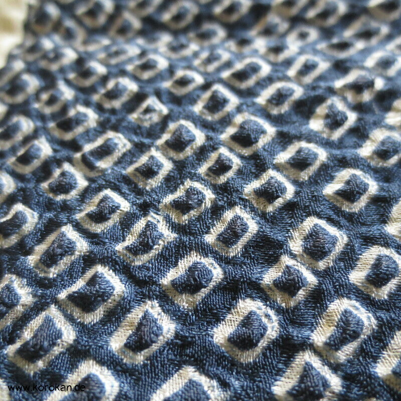 Full Shibori Seiden Haori mit Blätter Muster und Himo