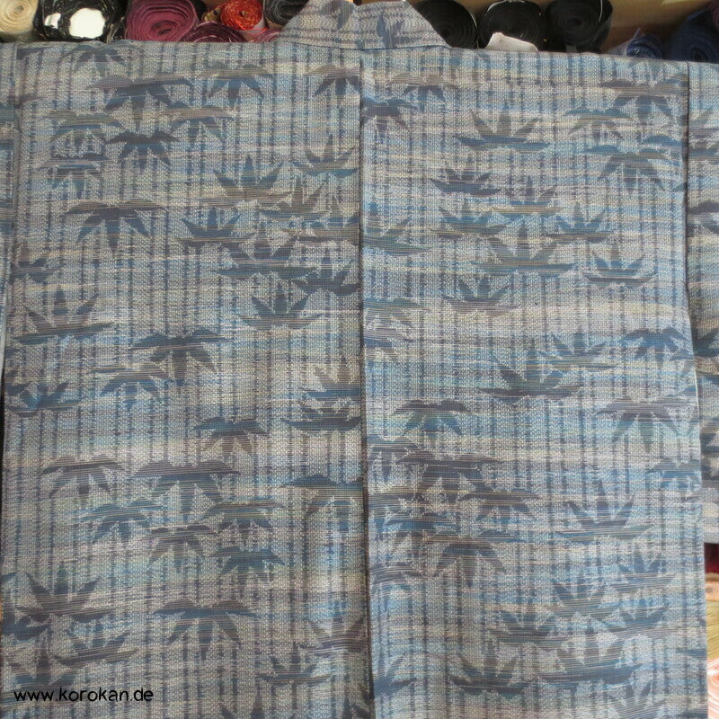 Bambus Kasuri Tsumugi Seiden Kimono
