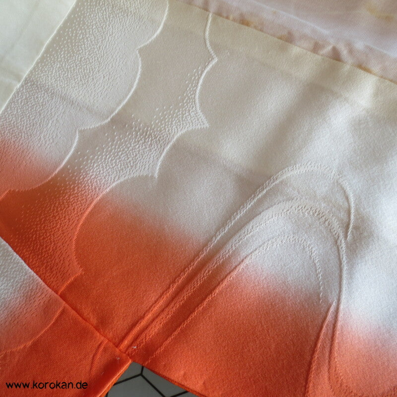 Gräser, Bambus, Chrysanthemen Seidendamast Furisode Kimono