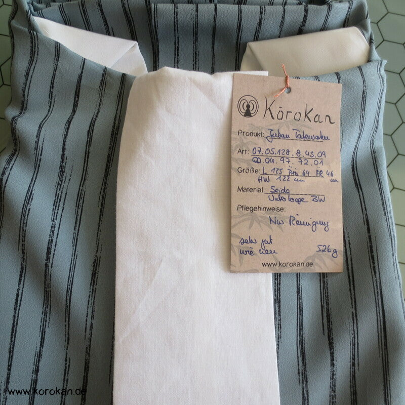 Tatewaku Kasuri Druck Seide Juban Unterkimono