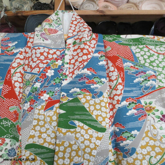 Kicho Vorhang Patchwork Komon Kimono