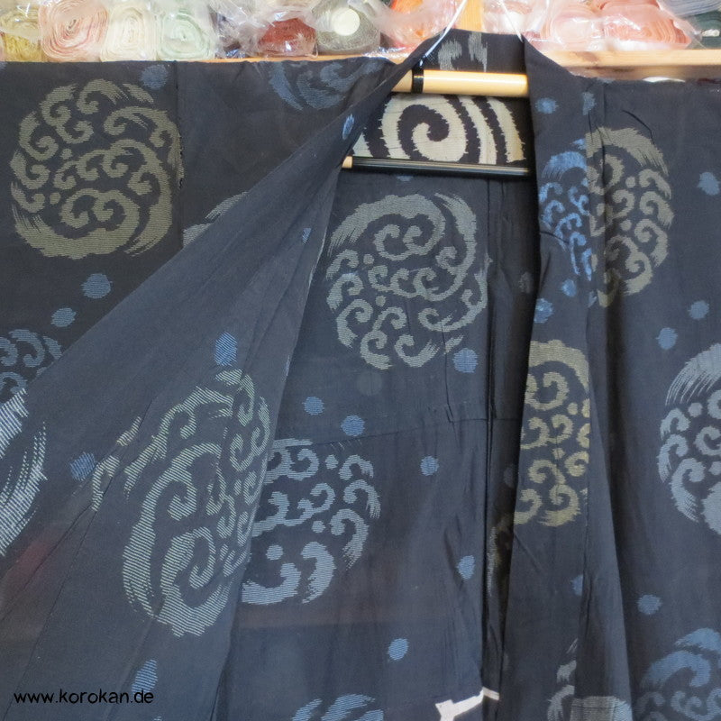 Wellenrondelle antiker Hitoe - Kimono Rho Crepe