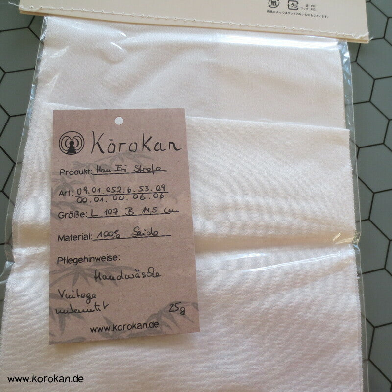 Han Eri weißer Kragenstreifen, reine Seide