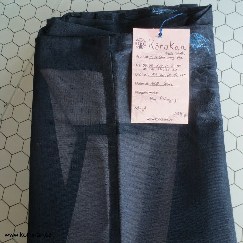 Boote und Bambusgitter Sommer Hitoe Kimono Sha Seide