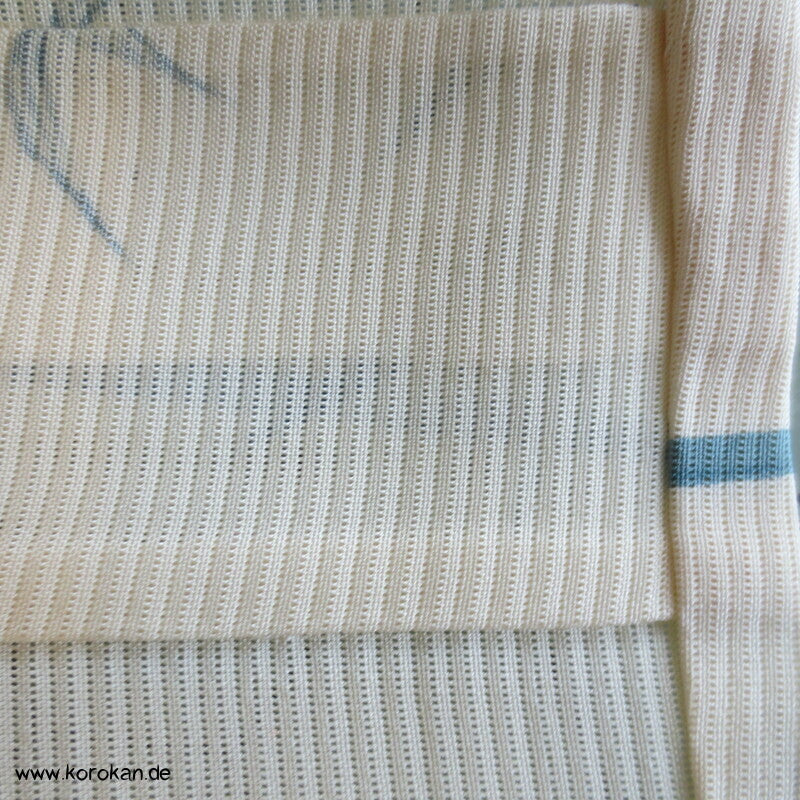 blaues Bambusmuster Hitoe Kimono, Rho Seide