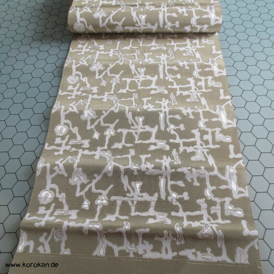 abstrakte Ranken Obi Seidenrips Jacquard