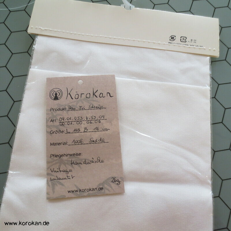 Han Eri weißer Kragenstreifen, reine Seide