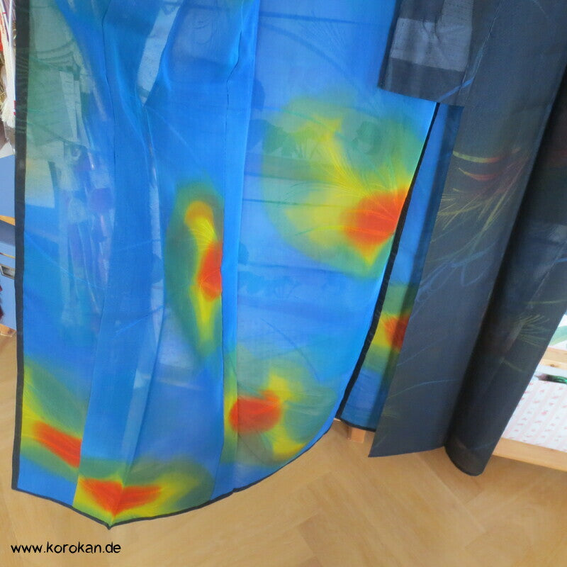gewebte Gräser Hitoe Kimono, Sha Seide
