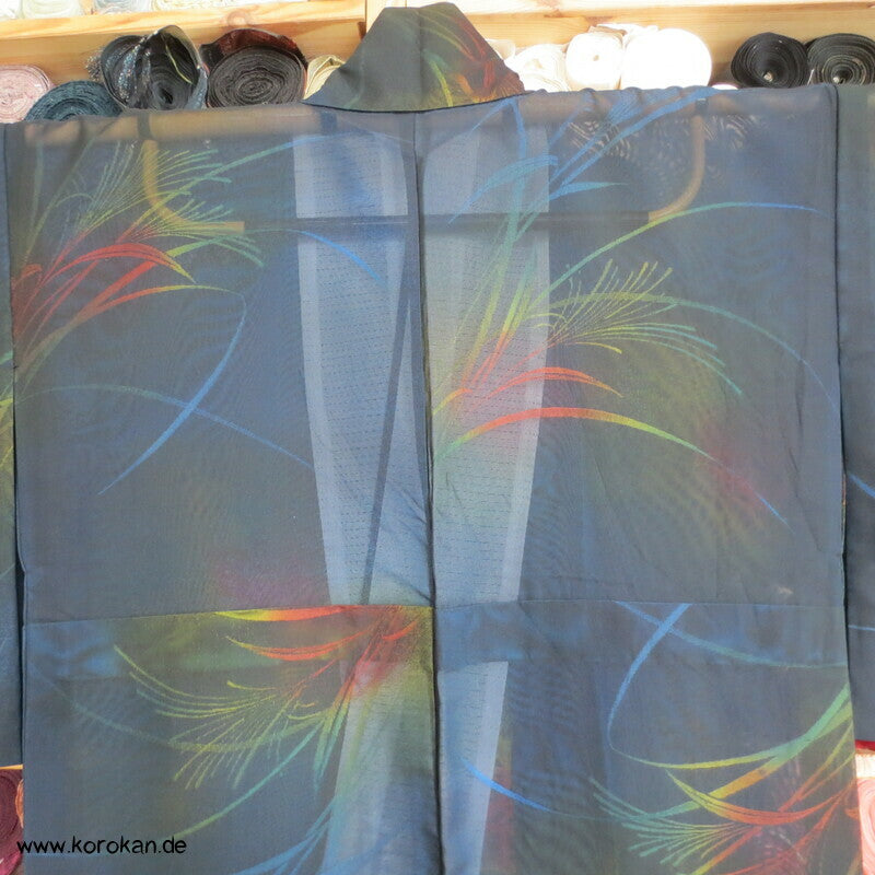 gewebte Gräser Hitoe Kimono, Sha Seide