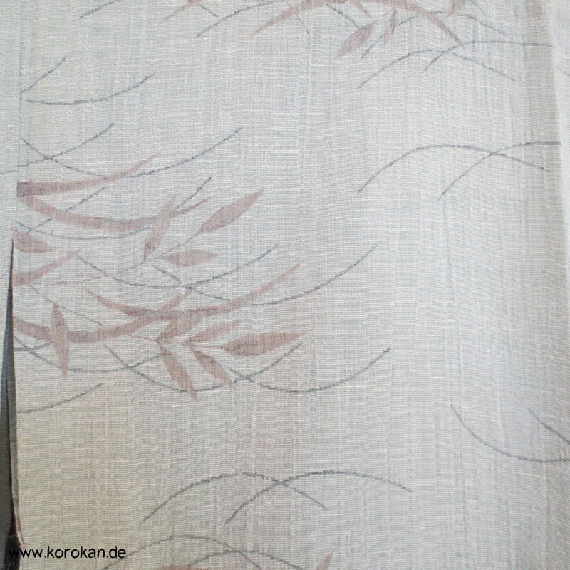 schilfgrünes Gräsermuster Hitoe Jofu Kimono - Hanfkimono für Sommer