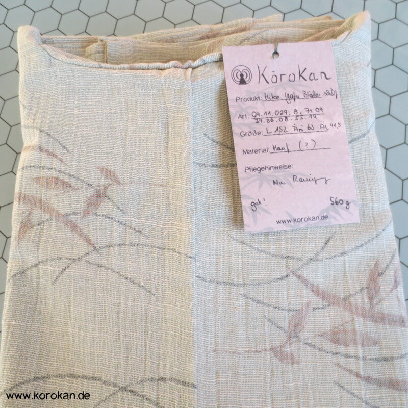 schilfgrünes Gräsermuster Hitoe Jofu Kimono - Hanfkimono für Sommer