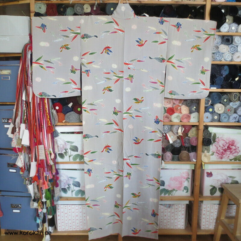 Enten im Bambus Komon Kimono