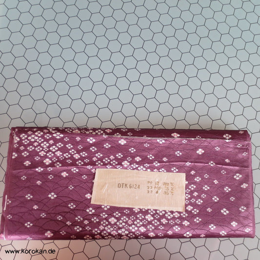 Gräser mit Blütenwellen Wolle / Seide Damast Kimono Stoff