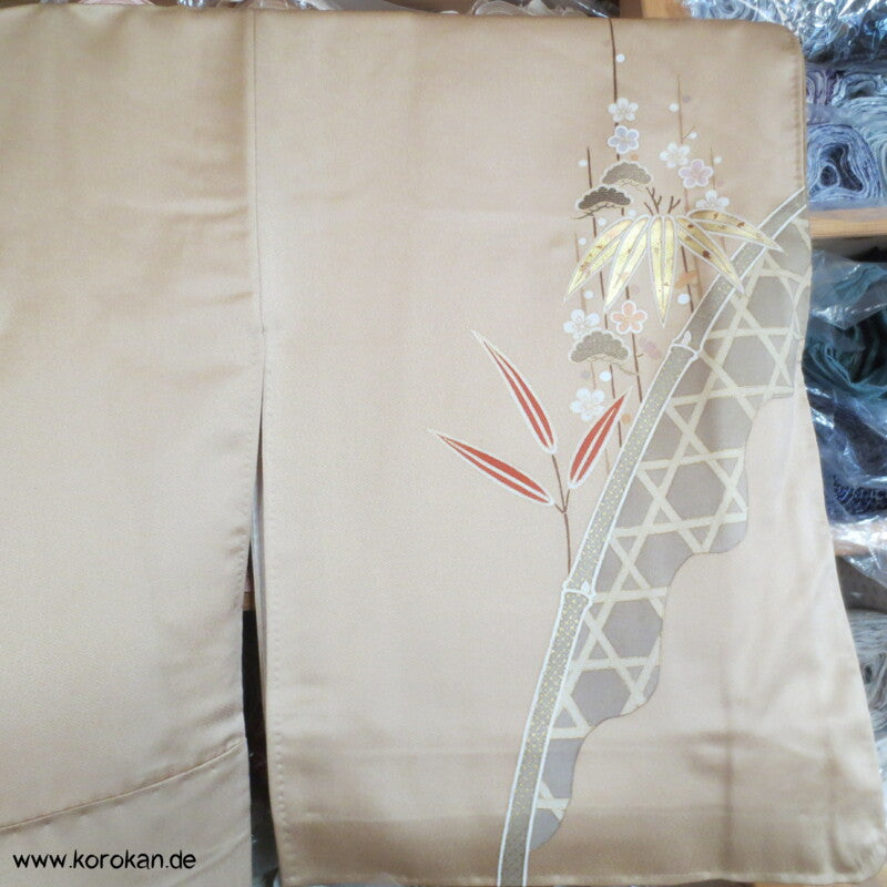 gold beige Bambusgitter und Blätter Homongi