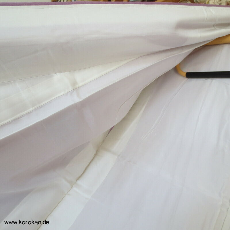 Tsukesage Kimono lilamauve Seidencrepe Gartenlandschaft