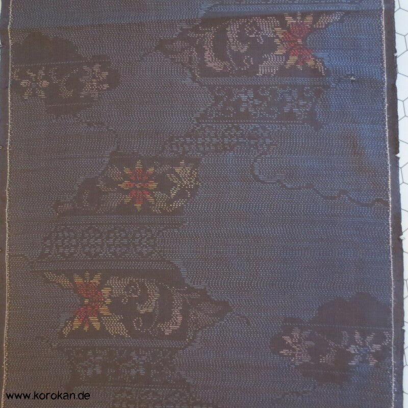 Blütenwolken Kasuri Tsumugi Seide, mit Bokashi Hakakke, Araihari Kimono