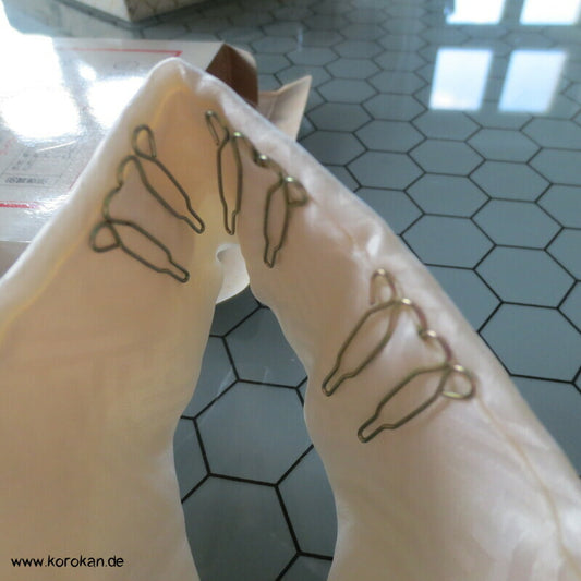 Kasane Eri Kimono Kragen gepolstert, Sayagata Damast Seide, in Box