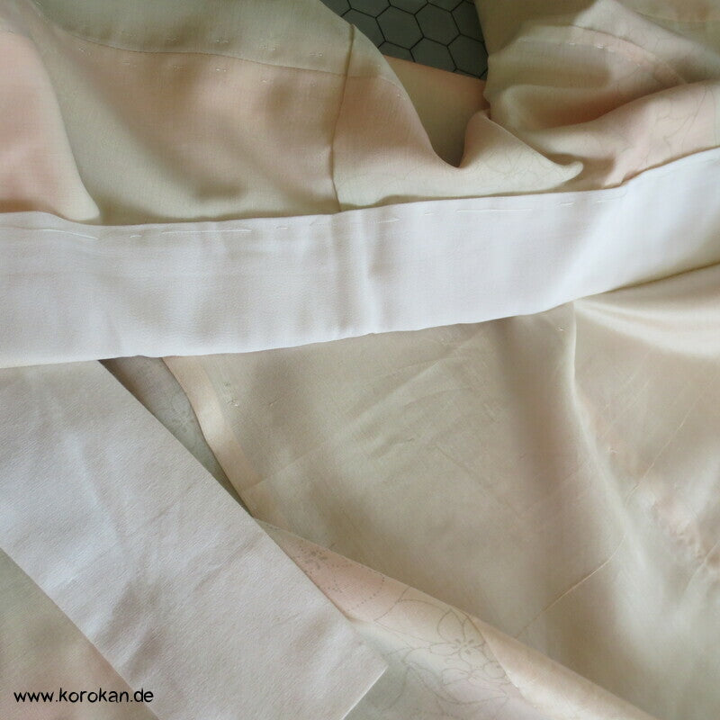 pastellige Hydrangea Wollmuslin Juban Unterkimono