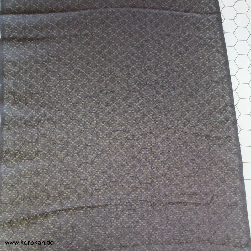 schwarzes Drehergewebe Seidenmaterial, Sha Georgette, Diagonalkaro