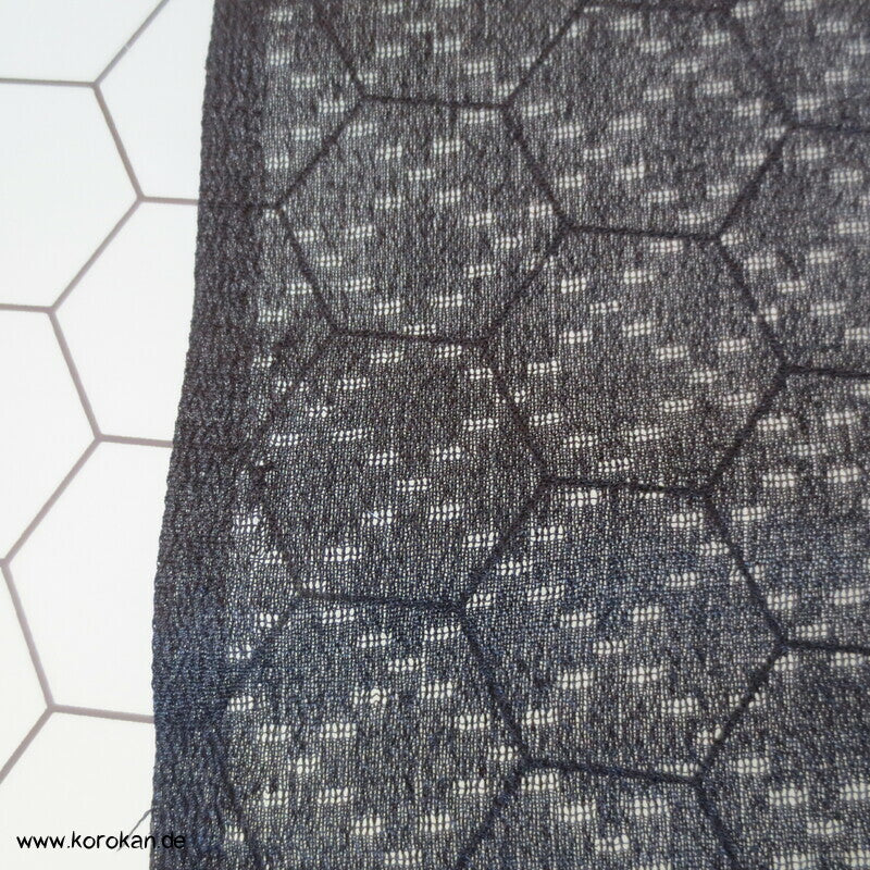schwarzes Drehergewebe Seidenmaterial, Sha Georgette, Diagonalkaro