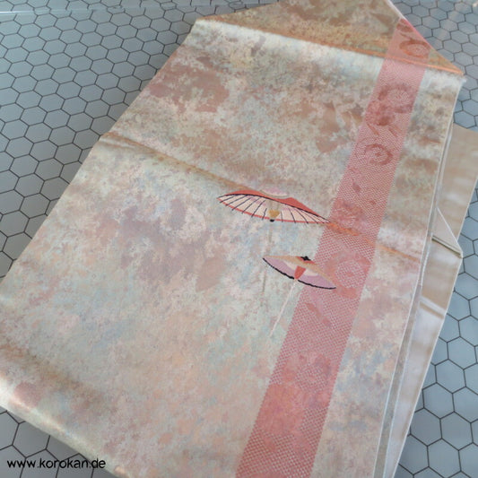 Bangasa Papierschirme Nagoya Brokat Obi - pastell - glänzend