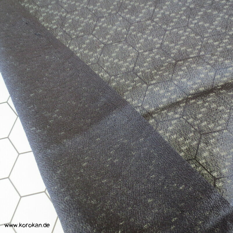 schwarzes Drehergewebe Seidenmaterial, Sha Georgette, Diagonalkaro