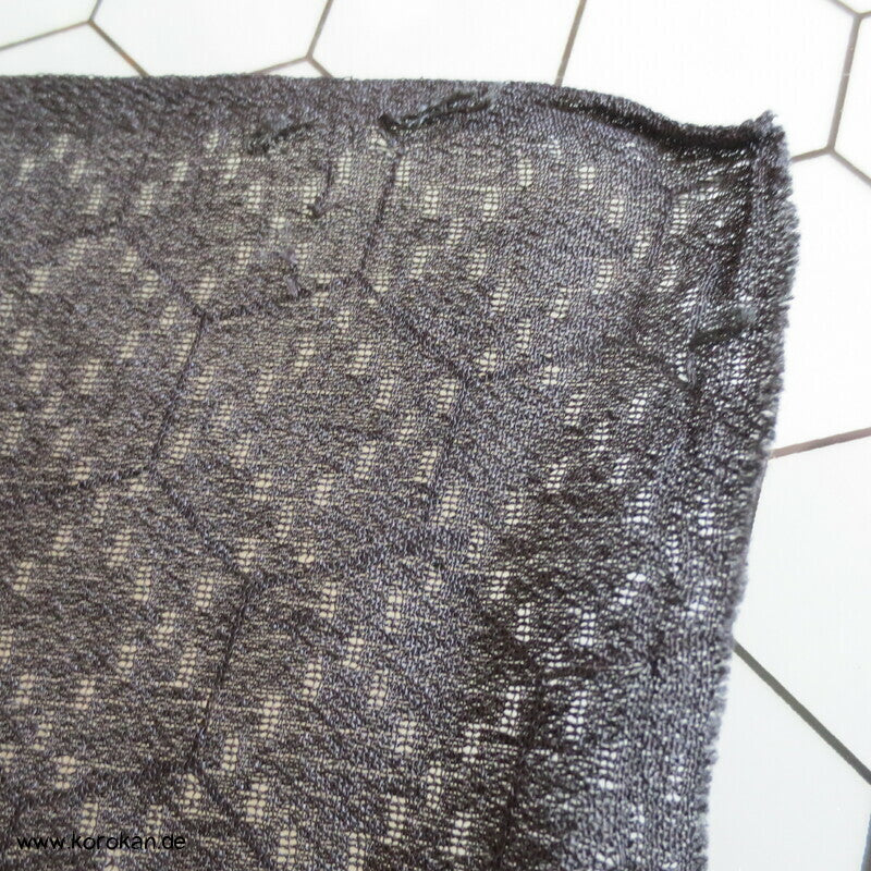 schwarzes Drehergewebe Seidenmaterial, Sha Georgette, Diagonalkaro