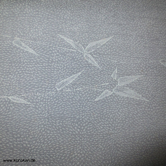 Blätter graumauve Seide / Rayon Jacquard Kimono Tanmono