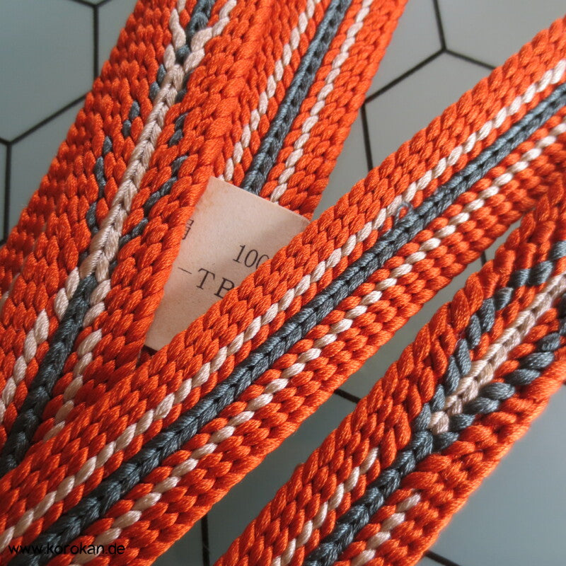 orange - blaugrau Obijime, Seide