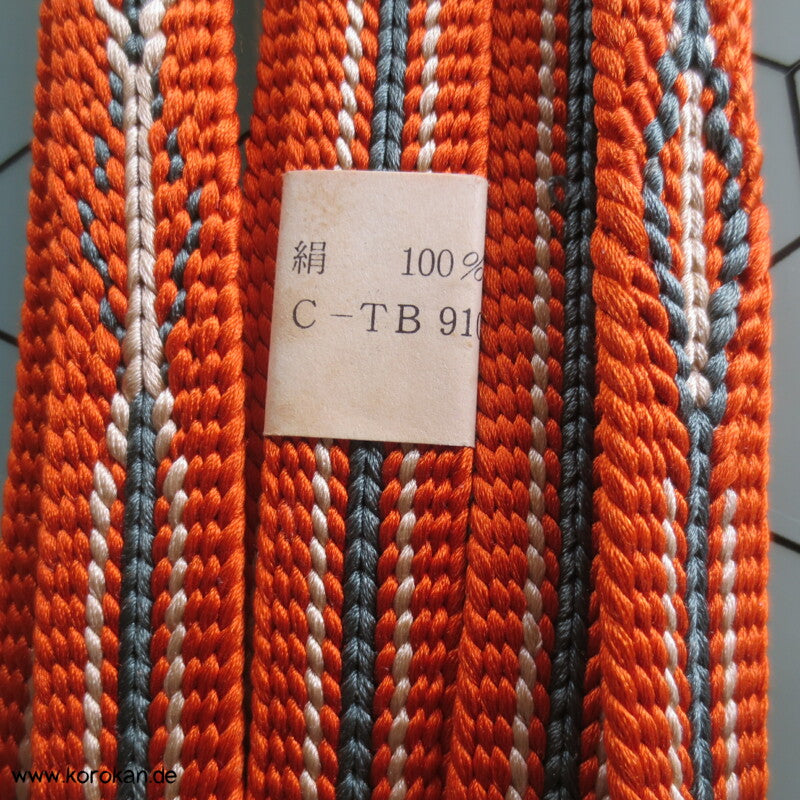 orange - blaugrau Obijime, Seide