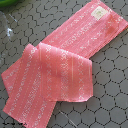 Datejime Kimono Bindeband - rosa Hakata Seidenrips