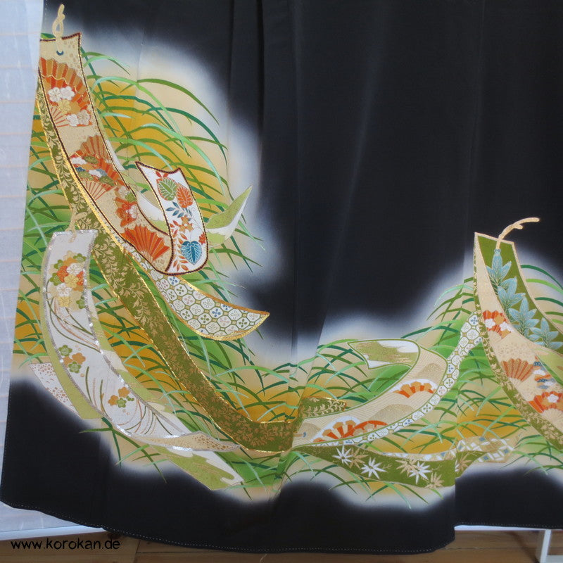 Tanzashi Bündel Tomesode Seiden Kimono