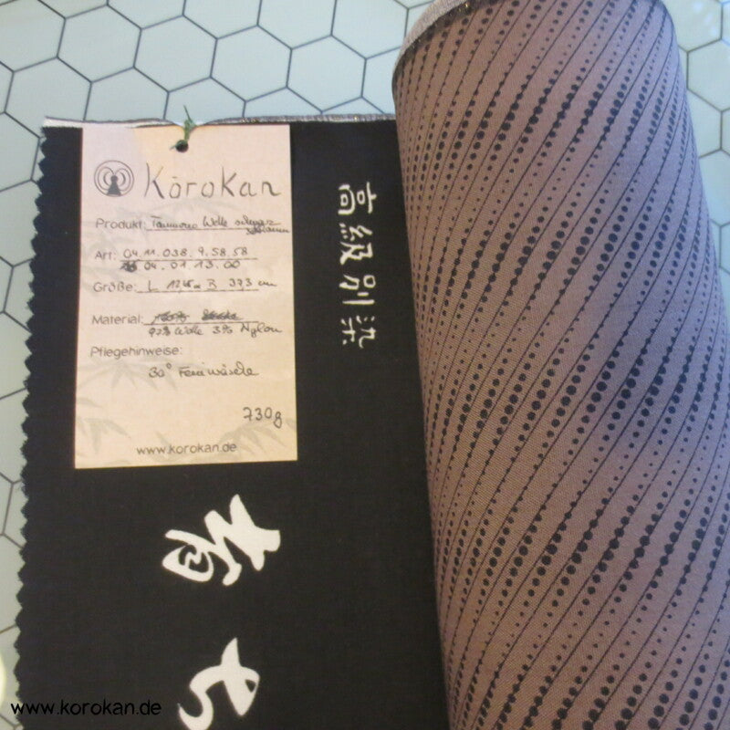 diagonale Punktstreifen Kimono Wolle